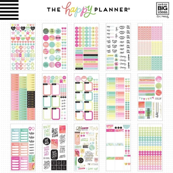🌸 THE HAPPY PLANNER WATERCOLOR STICKER BUNDLE BOOK SET 🌸 - Picture 3 of 6